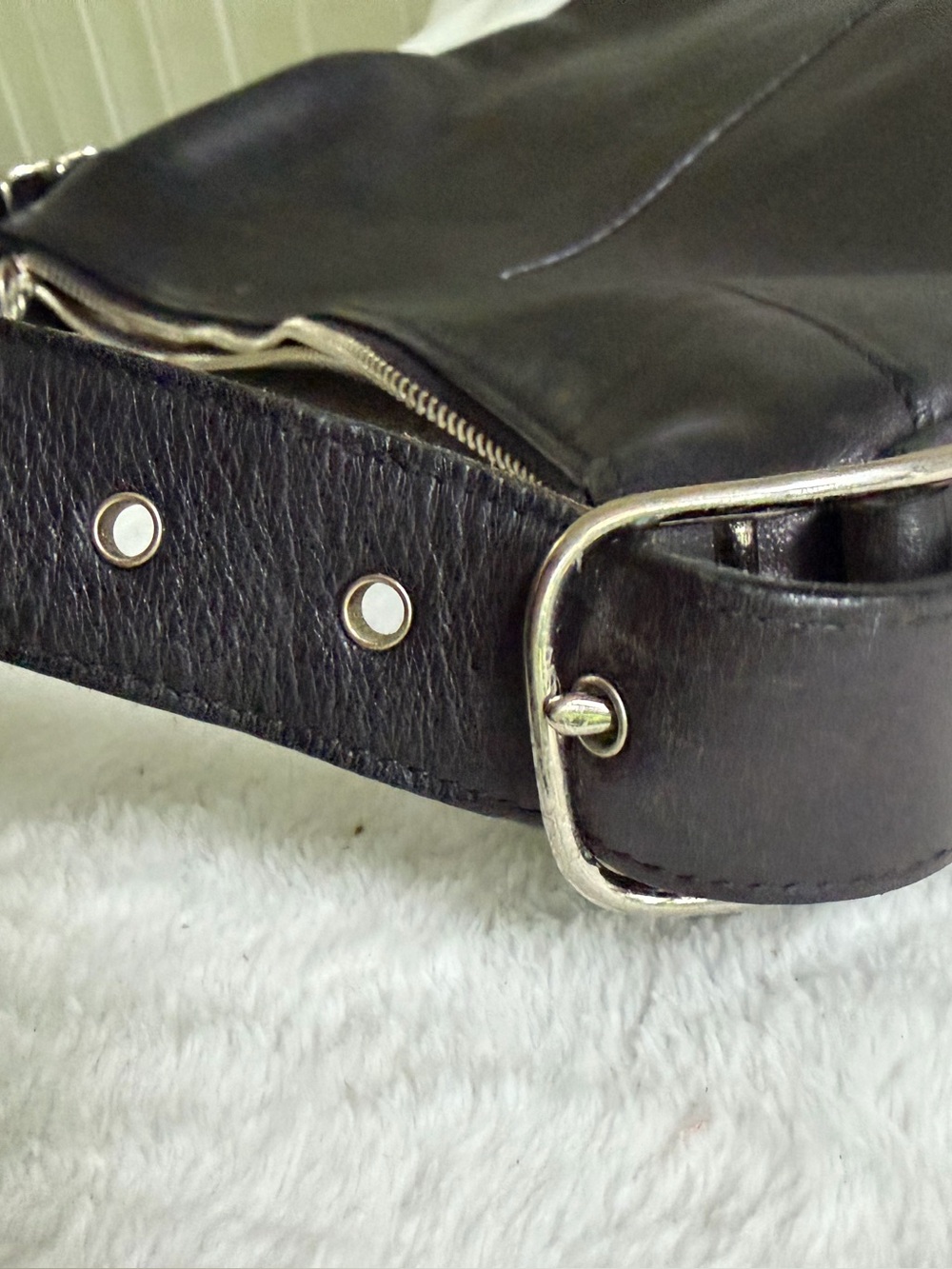 Coach # 9188 Legacy Slim Duffel Crossbody Black Leather Purse Shoulder Bag - Picture 15 of 16